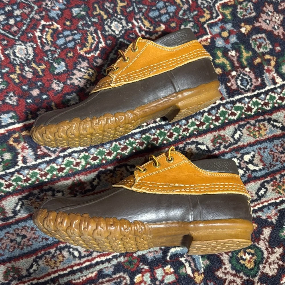 L.L. Bean Vintage Duck Boots Low Ankle Hunting Shoes | Men 6 / Women 8 - Picture 4 of 8